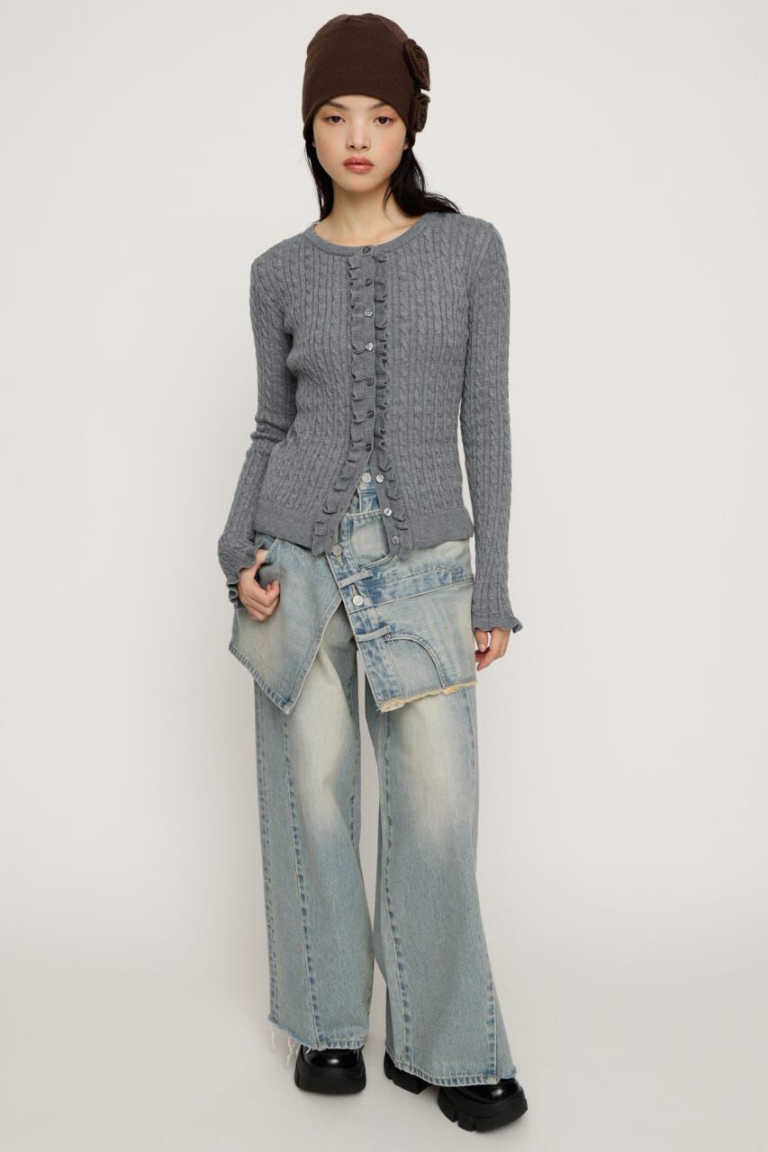 SLY「FRONT FRILL KNIT トップス」|ニット・セーター|