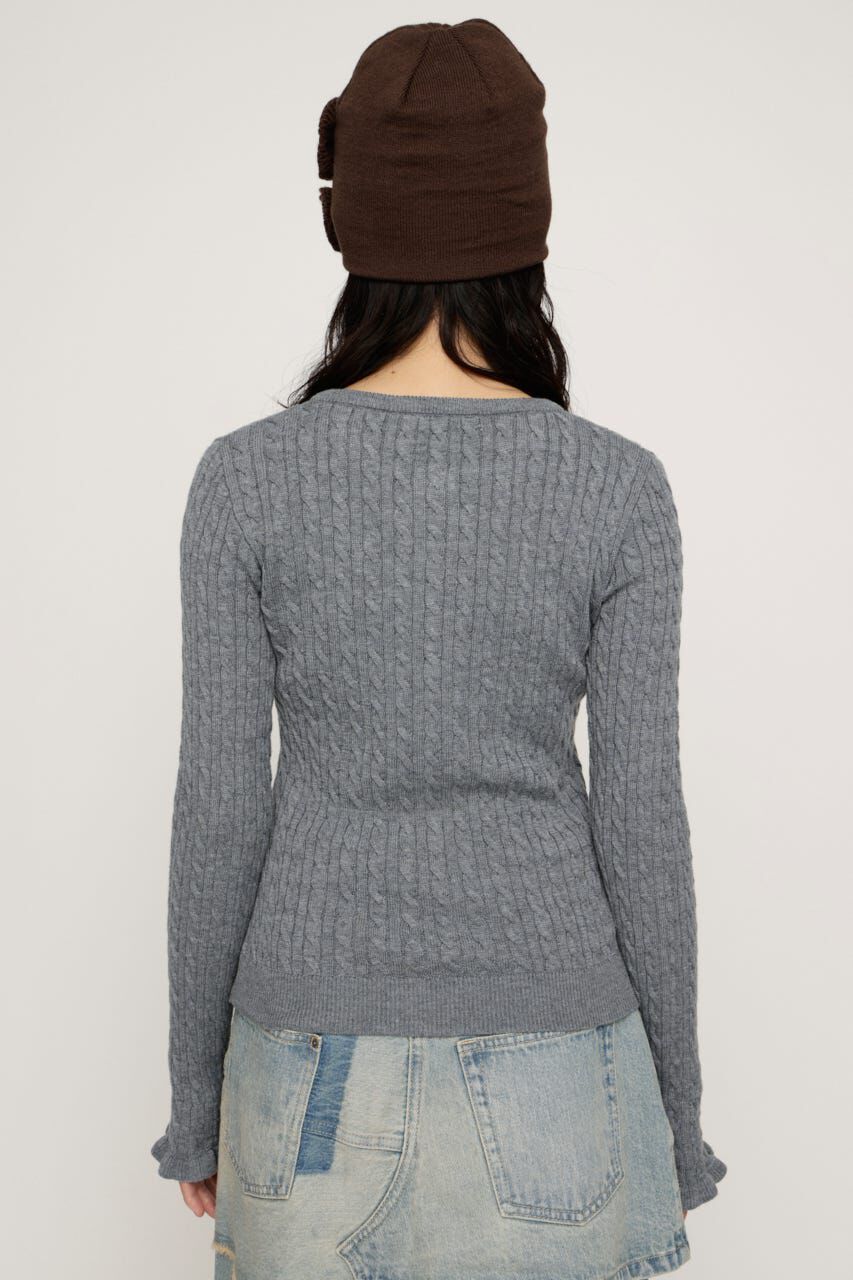 SLY「FRONT FRILL KNIT トップス」|ニット・セーター|