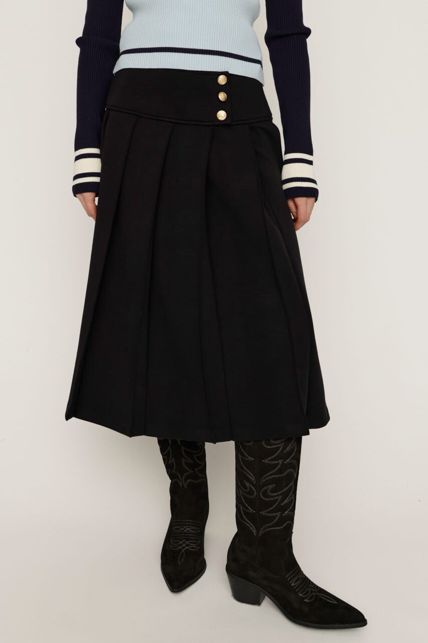 SLY「KNITTING PLEATS スカート」|スカート|BLK