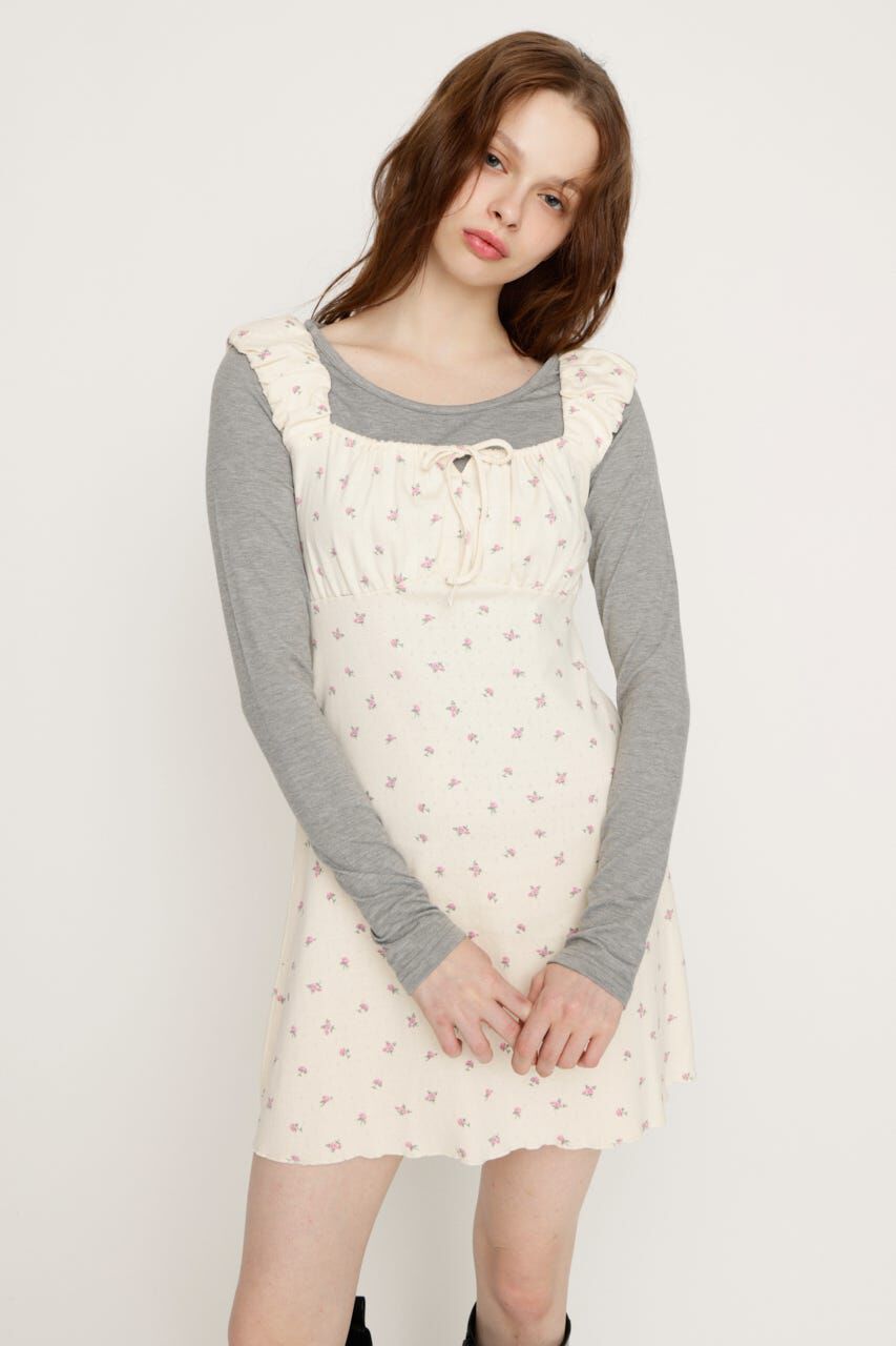 SLY「GATHER FLARE ショートワンピース」|ワンピース|