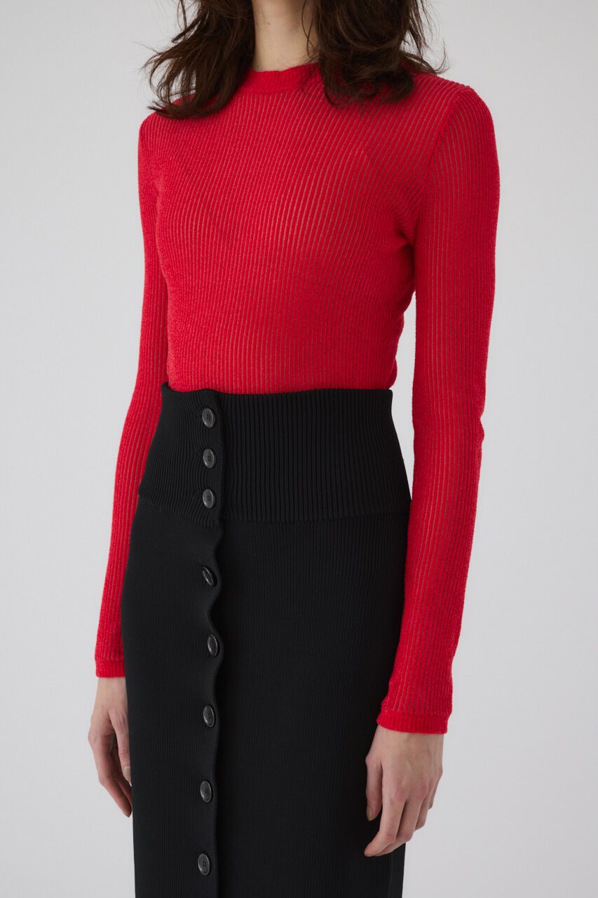 RIM.ARK 「Surface feel L/S tops」|ニット・セーター|RED