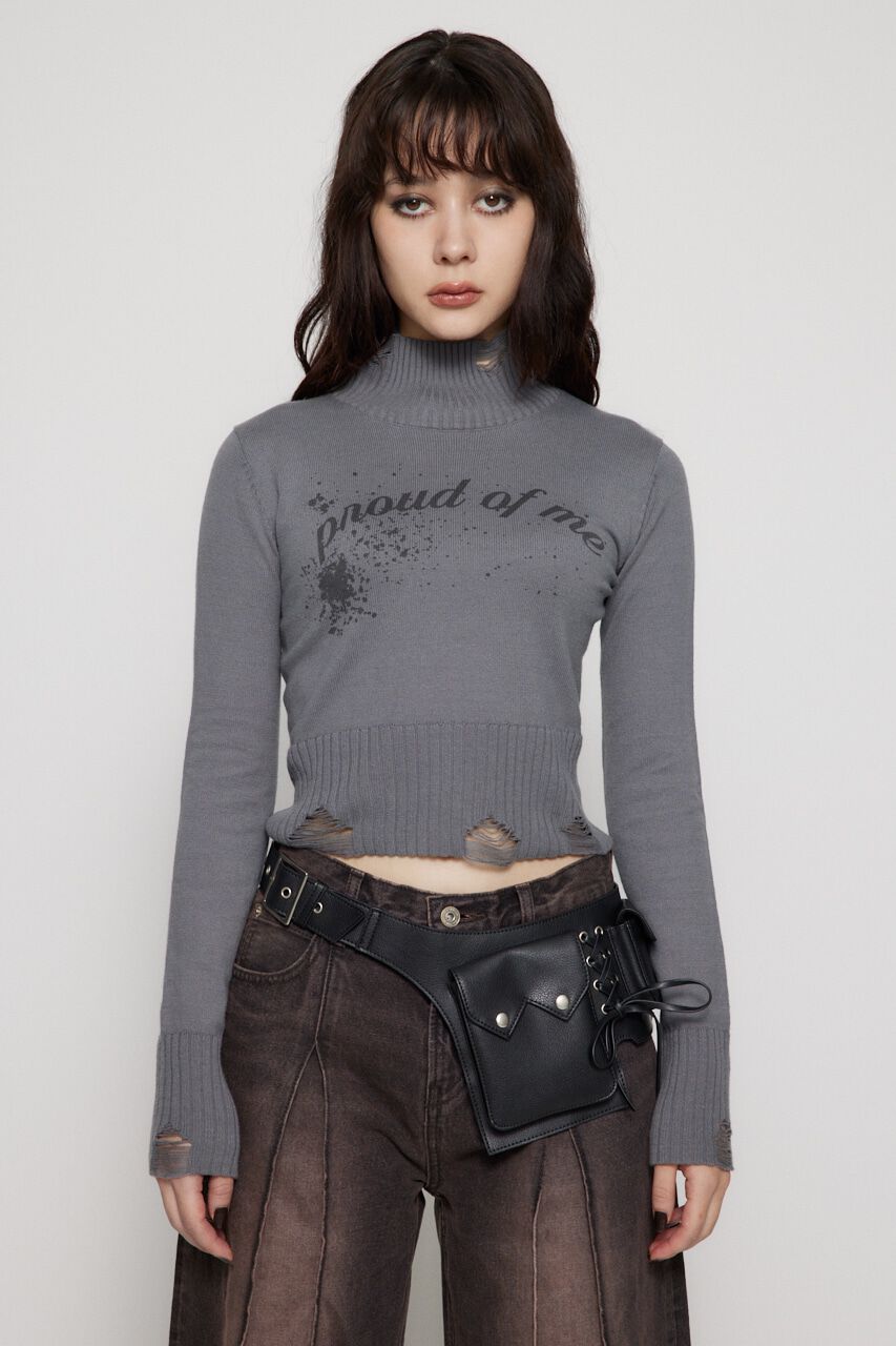 LAGUA GEM「CLASH OLD ニット」|ニット・セーター|C.GRY