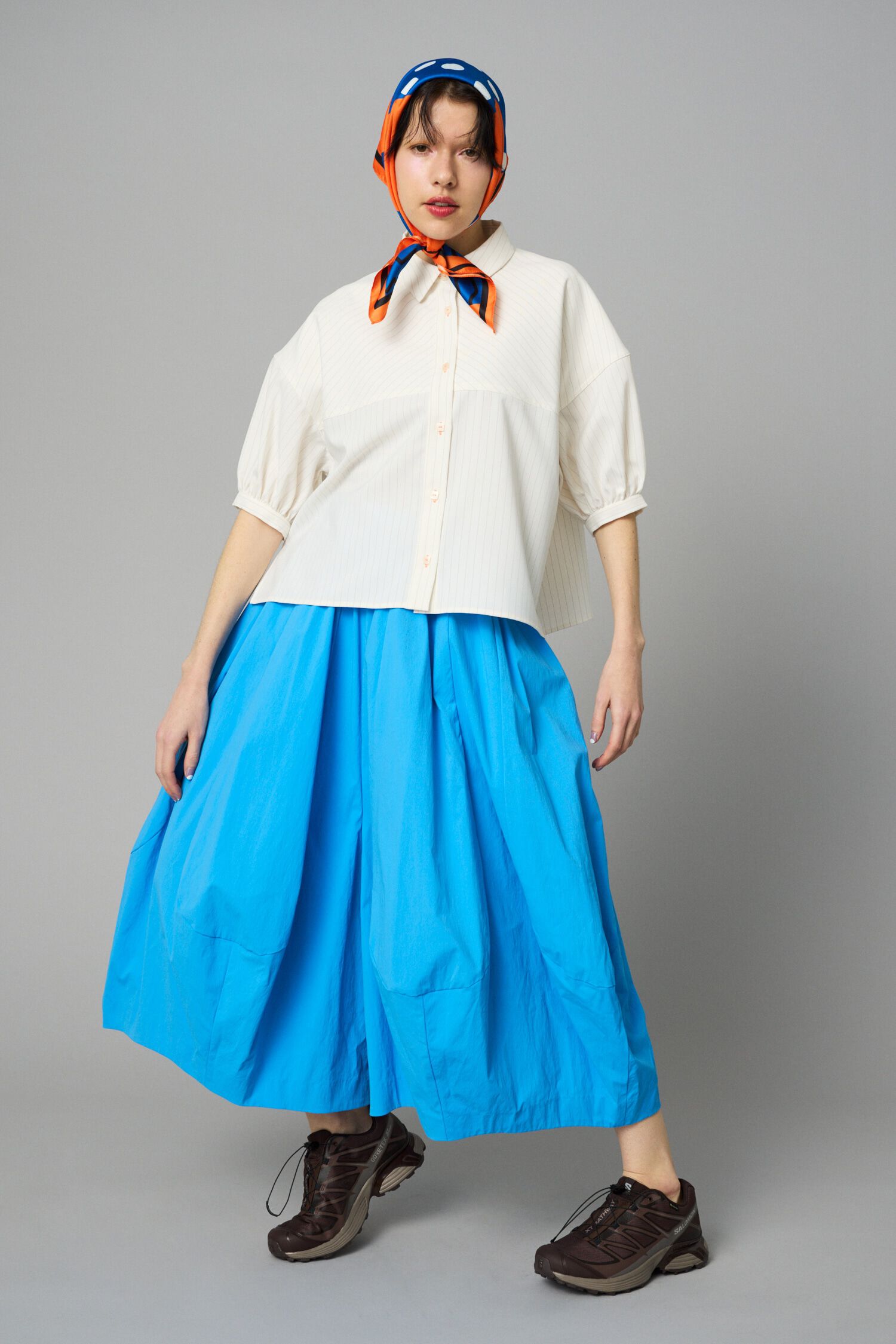 HeRIN.CYE「Stripe half sleeve shirt」|シャツ・ブラウス|