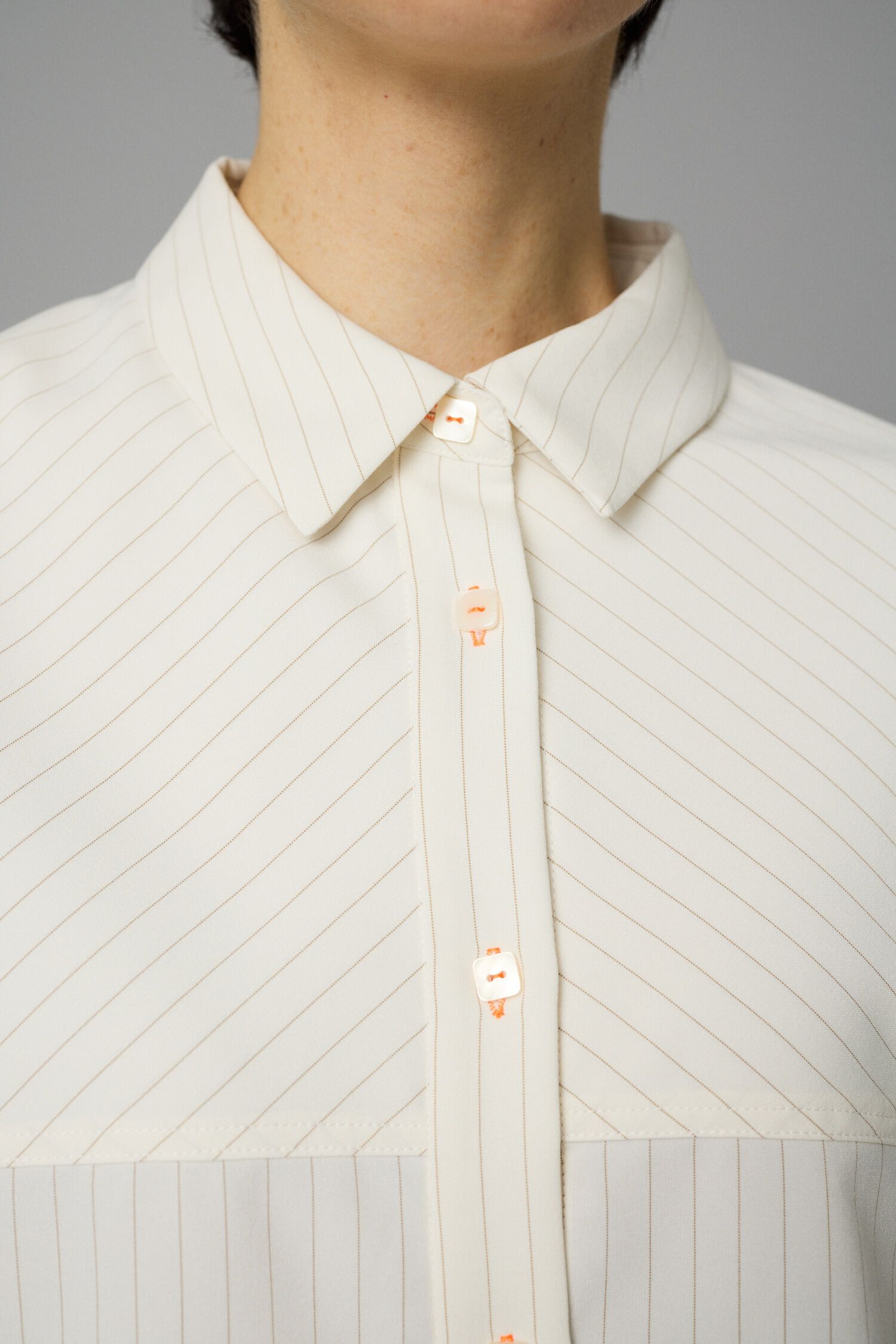 HeRIN.CYE「Stripe half sleeve shirt」|シャツ・ブラウス|