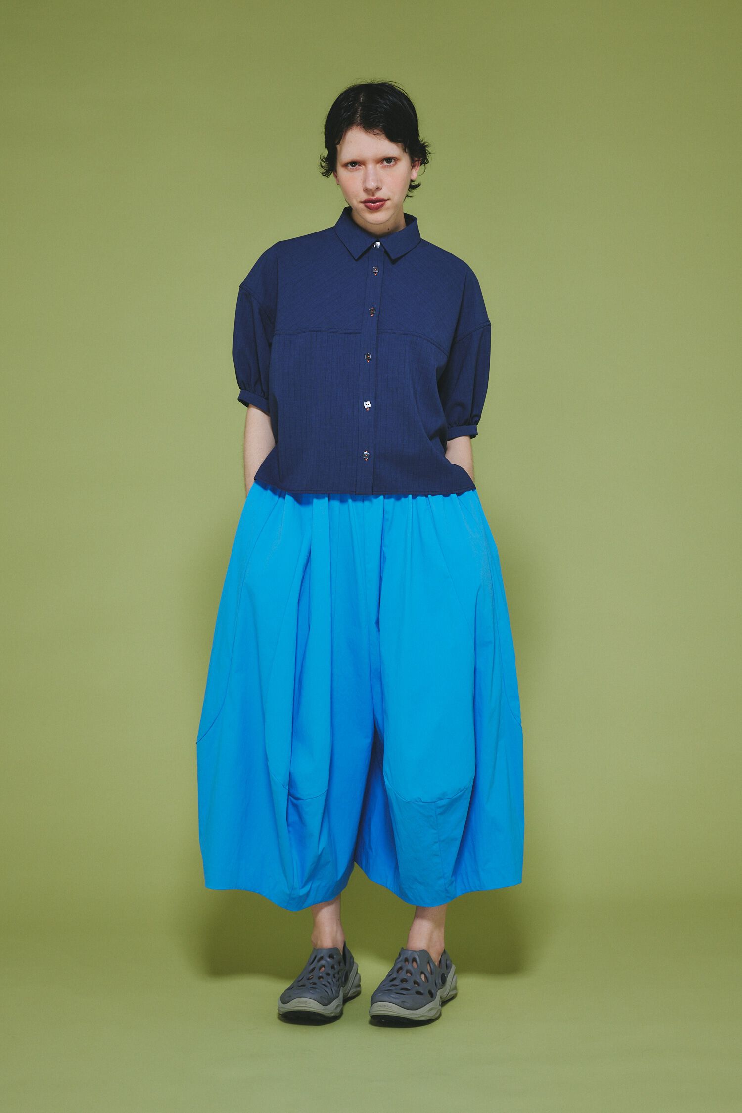 HeRIN.CYE「Stripe half sleeve shirt」|シャツ・ブラウス|