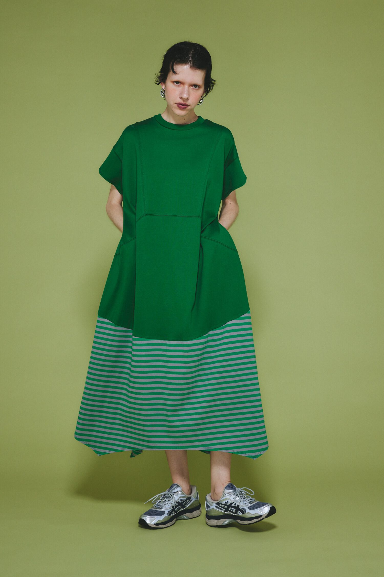 HeRIN.CYE「Border hem one piece」|ワンピース|GRN