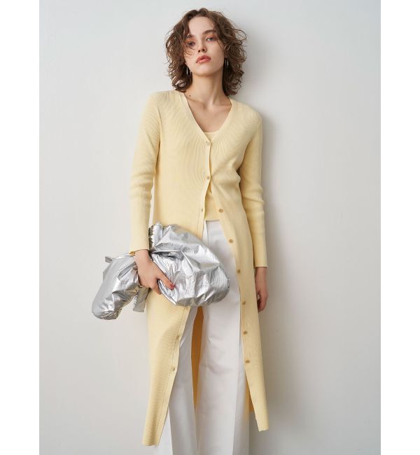 ELENDEEK「KNIT COMBI LAYERED OP」|ワンピース|イエロー