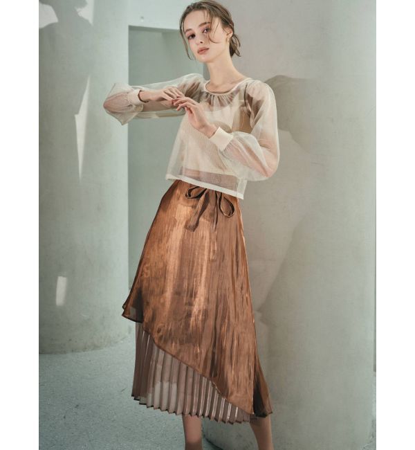 RESEXXY「シースルーレイヤードフレアスカート」|スカート|