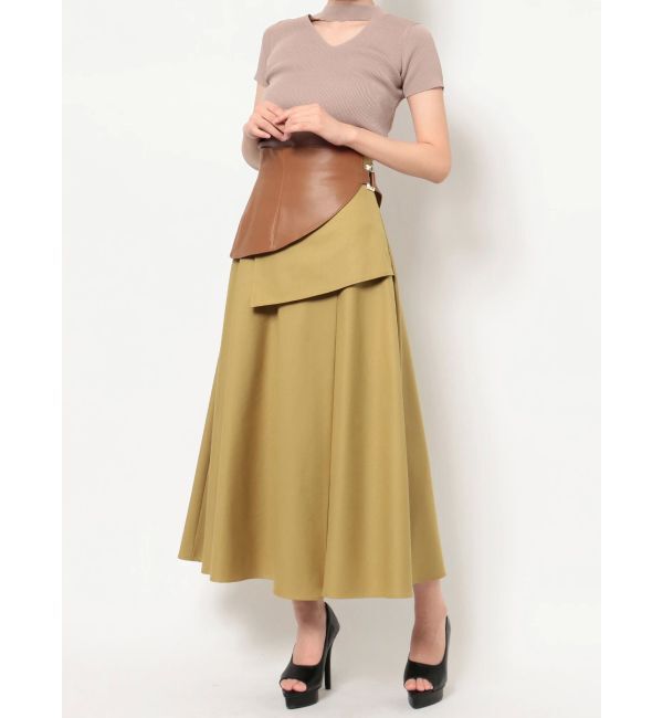 RESEXXY「合皮コルセット付フレアスカート」|スカート|