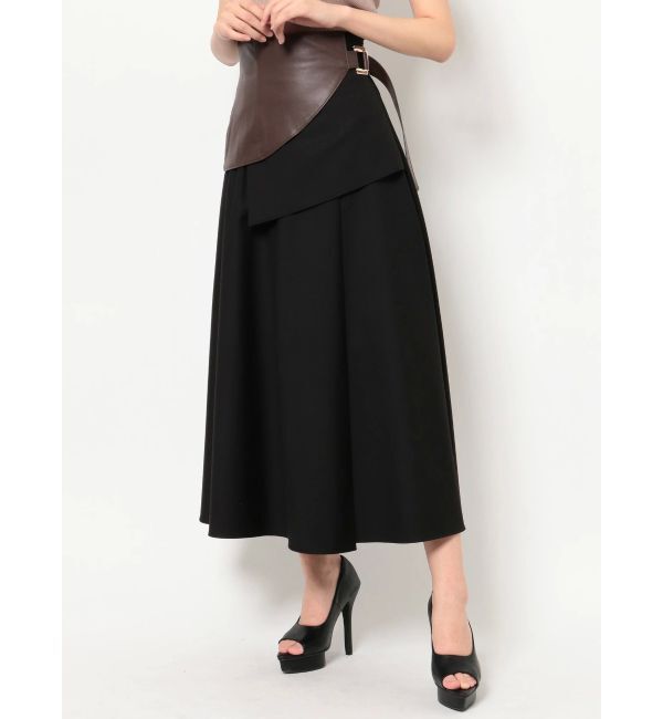 RESEXXY「合皮コルセット付フレアスカート」|スカート|
