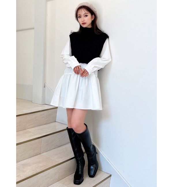 RESEXXY「ミクスチャーニットコンビチュニック」|ニット・セーター|