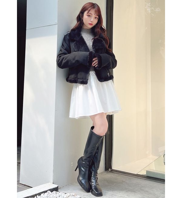 RESEXXY「ミクスチャーニットコンビチュニック」|ニット・セーター|