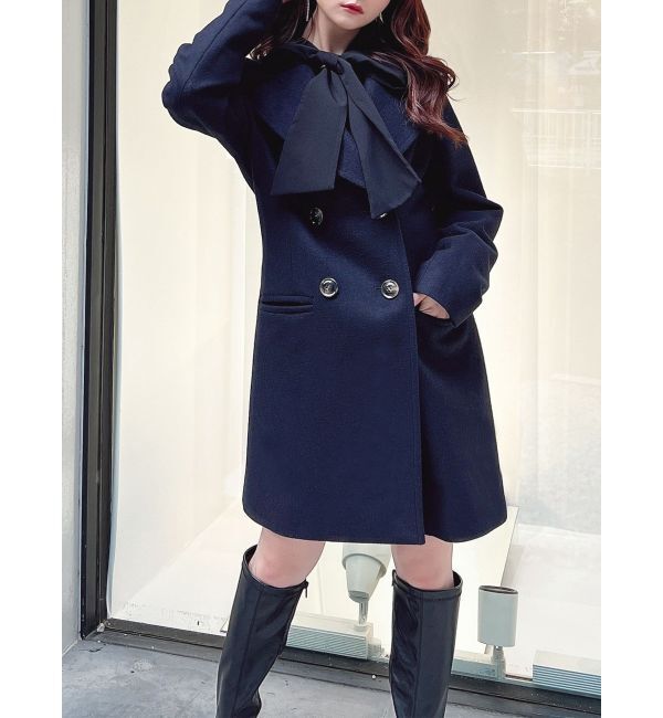 RESEXXY「ビッグカラーピーコート」|ピーコート|ネイビー