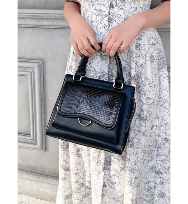 RESEXXY「ゴールドポイントハンドバッグ」|ハンドバッグ|ブラック