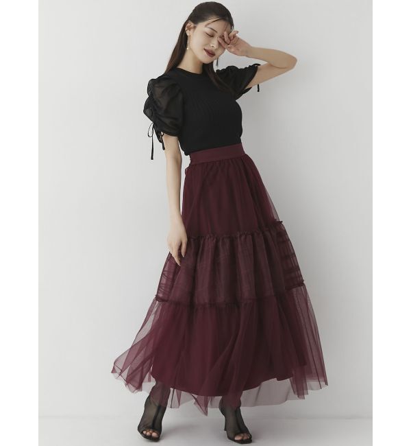 RESEXXY「シアースリーブデザインニットトップス」|ニット・セーター|