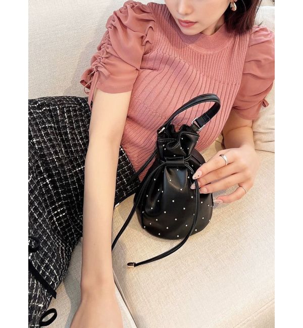 RESEXXY「シアースリーブデザインニットトップス」|ニット・セーター|ピンク