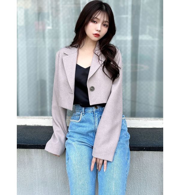 RESEXXY「クロップドジャケット【セットアップ着用可能】」|テーラードジャケット|