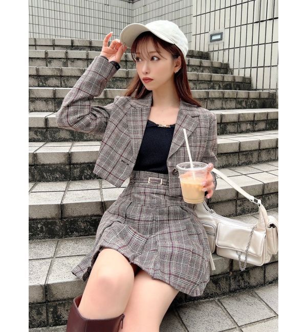 RESEXXY「クロップドジャケット【セットアップ着用可能】」|テーラードジャケット|ライトミックス