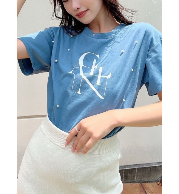 RESEXXY「ビッグロゴTシャツ」|Tシャツ・カットソー|ブルー