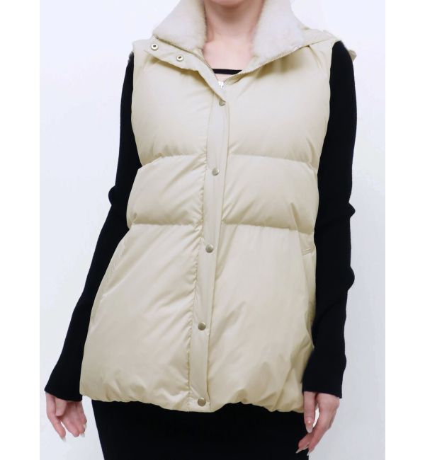 RESEXXY「ネックファーダウンベスト」|ダウンベスト・ベスト|