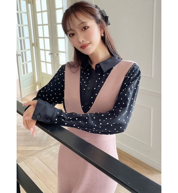 RESEXXY「コルセットフレアニットジャンスカ」|ジャンパースカート|