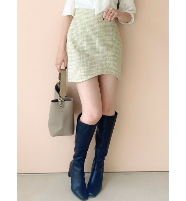 dazzlin「カーブラインミニスカート」|スカート|