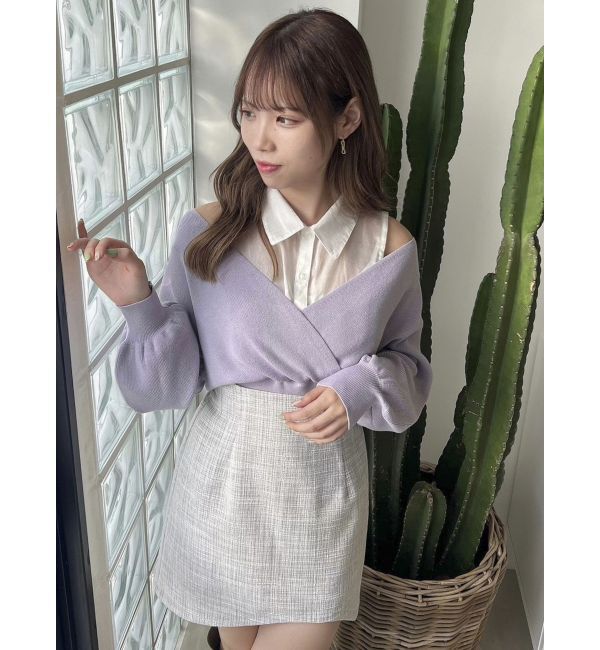 dazzlin「カーブラインミニスカート」|スカート|