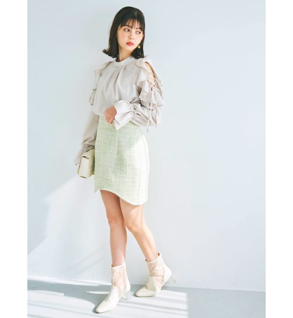 dazzlin「カーブラインミニスカート」|スカート|