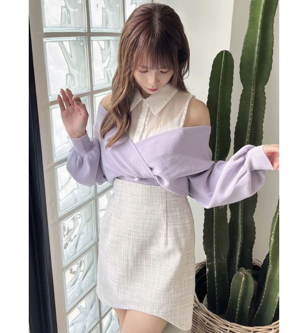 dazzlin「カーブラインミニスカート」|スカート|