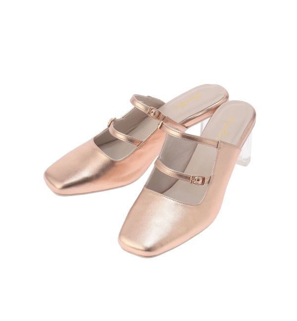 dazzlin「クリアヒールベルトパンプス」|パンプス|ゴールド