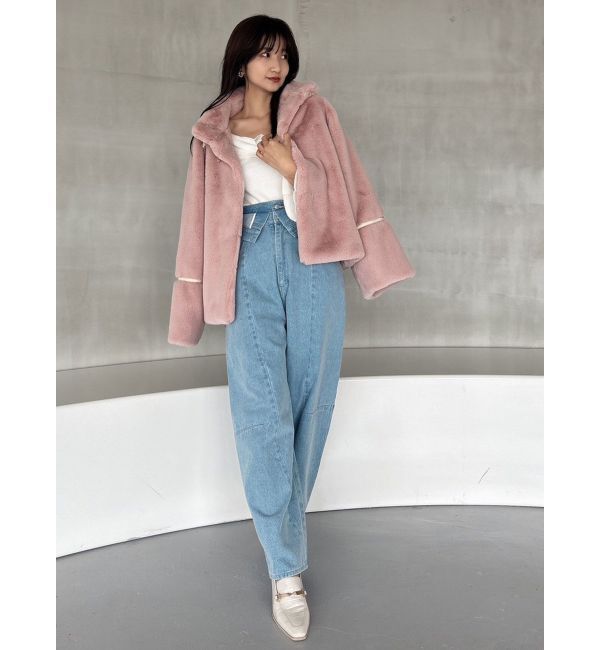 dazzlin「【CanCamタイアップ】カーブラインデニムパンツ」|デニム|