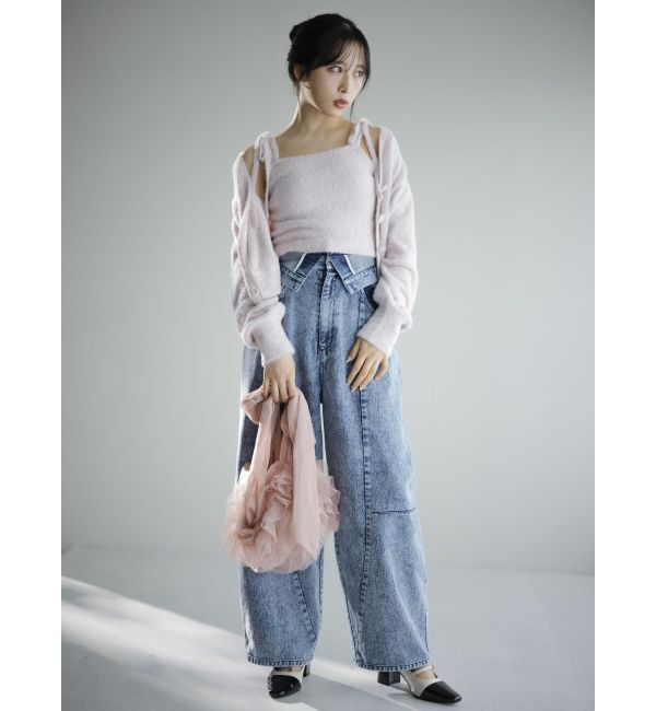 dazzlin「【CanCamタイアップ】カーブラインデニムパンツ」|デニム|