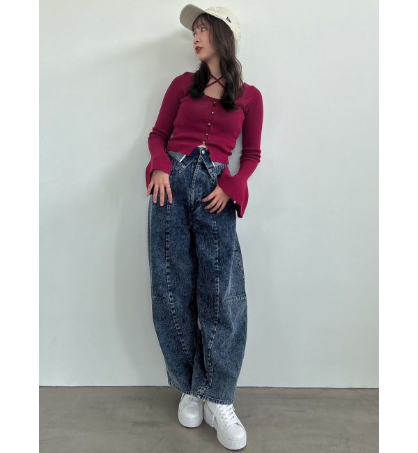 dazzlin「【CanCamタイアップ】カーブラインデニムパンツ」|デニム|