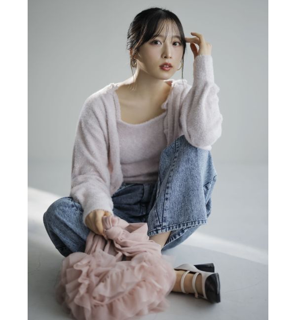 dazzlin「【CanCamタイアップ】カーブラインデニムパンツ」|デニム|