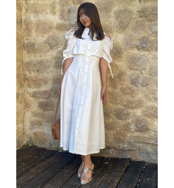 dazzlin「カットアウトシャツワンピース」|ワンピース|