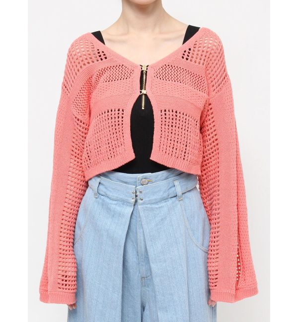 dazzlin「ホックデザインニットカーデ」|カーディガン|