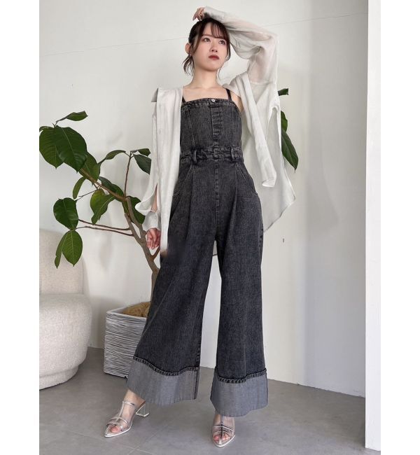 dazzlin「デニムベアロンパース」|ワンピース|