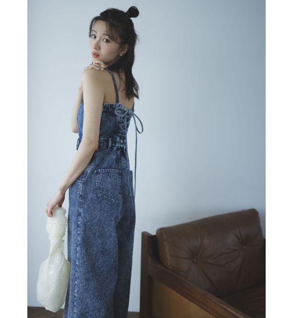 dazzlin「デニムベアロンパース」|ワンピース|