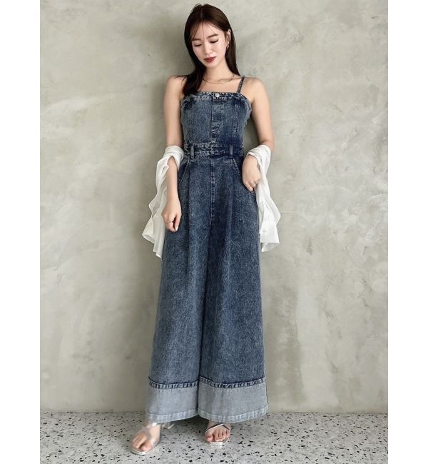 dazzlin「デニムベアロンパース」|ワンピース|