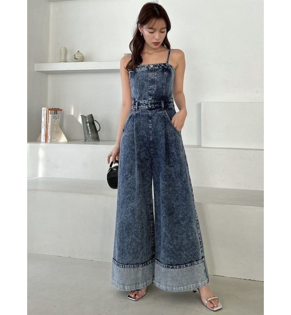dazzlin「デニムベアロンパース」|ワンピース|