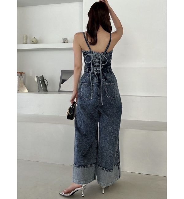 dazzlin「デニムベアロンパース」|ワンピース|