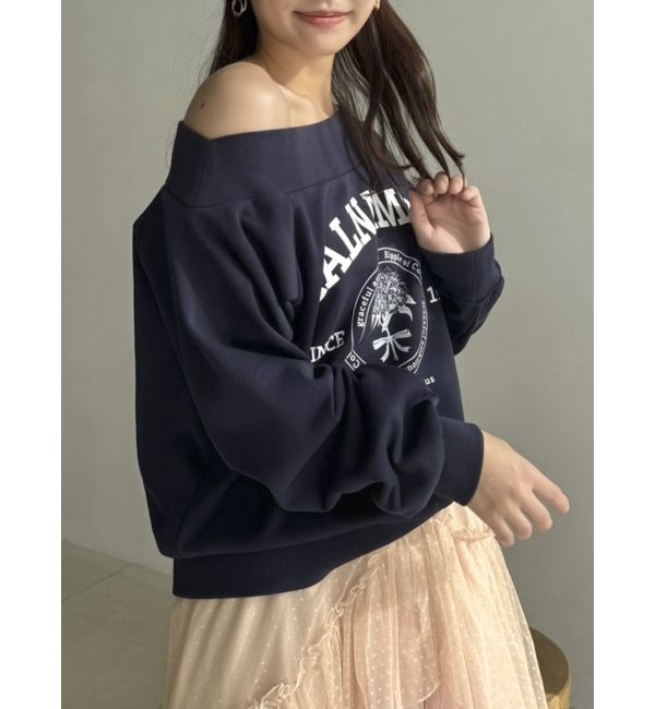 dazzlin「【CALNAMURコラボ】カルミアプリント オフショルダー プルオーバー」|スウェット・ジャージ|