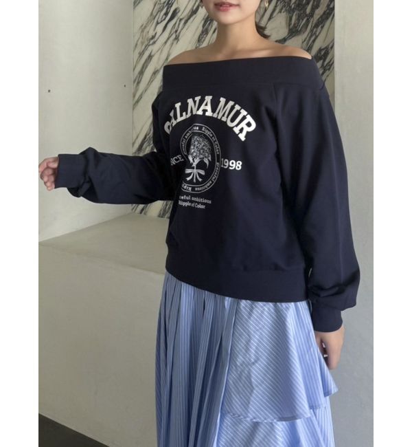 dazzlin「【CALNAMURコラボ】カルミアプリント オフショルダー プルオーバー」|スウェット・ジャージ|