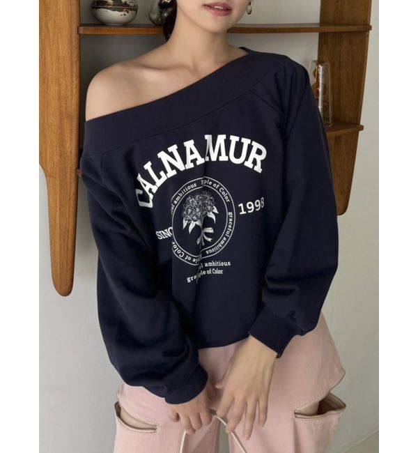dazzlin「【CALNAMURコラボ】カルミアプリント オフショルダー プルオーバー」|スウェット・ジャージ|