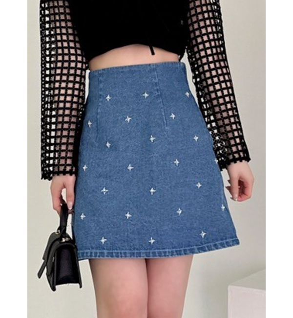 dazzlin「スターライドビジュースカート」|スカート|ブルー