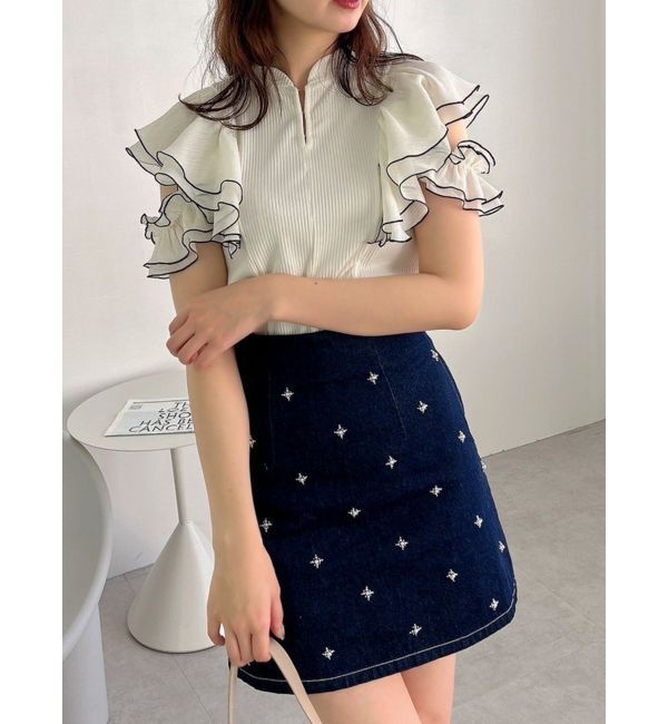 dazzlin「スターライドビジュースカート」|スカート|インディゴ