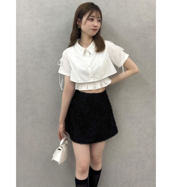 dazzlin「リボンスリーブショートシャツ」|シャツ・ブラウス|