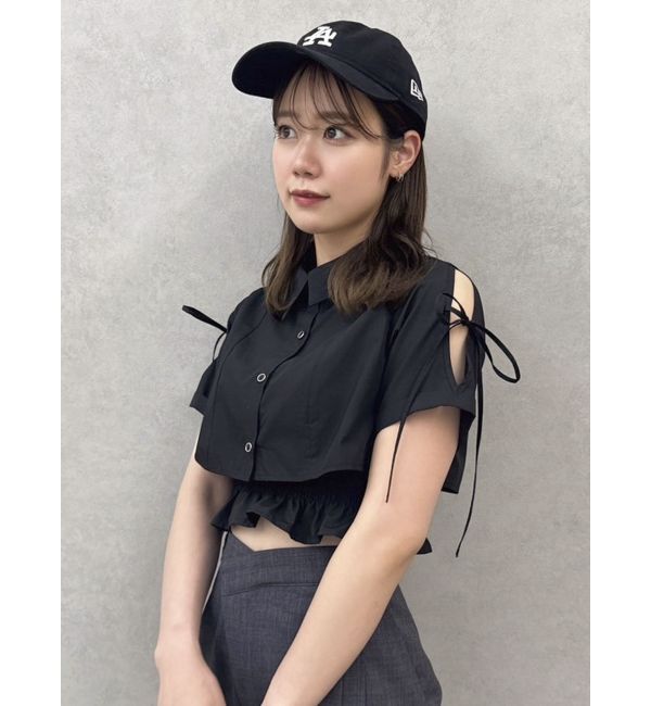 dazzlin「リボンスリーブショートシャツ」|シャツ・ブラウス|