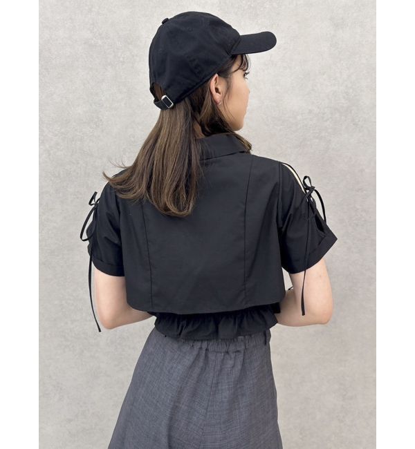 dazzlin「リボンスリーブショートシャツ」|シャツ・ブラウス|