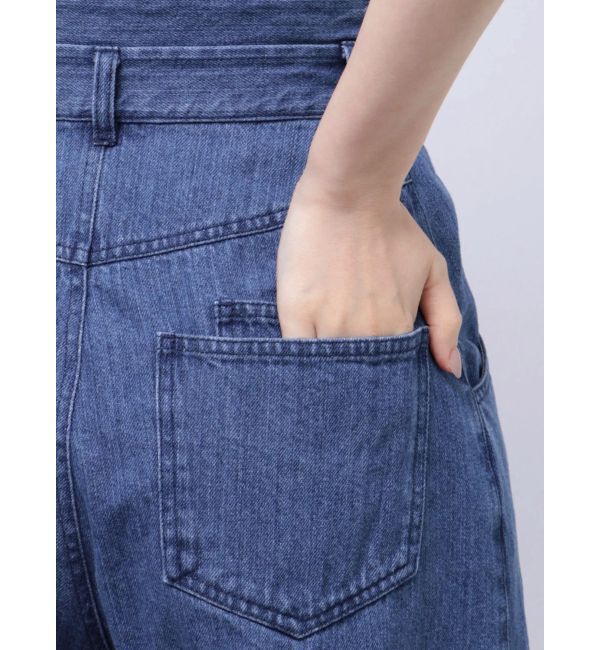 dazzlin「センターパーツホックワイドパンツ」|デニム|